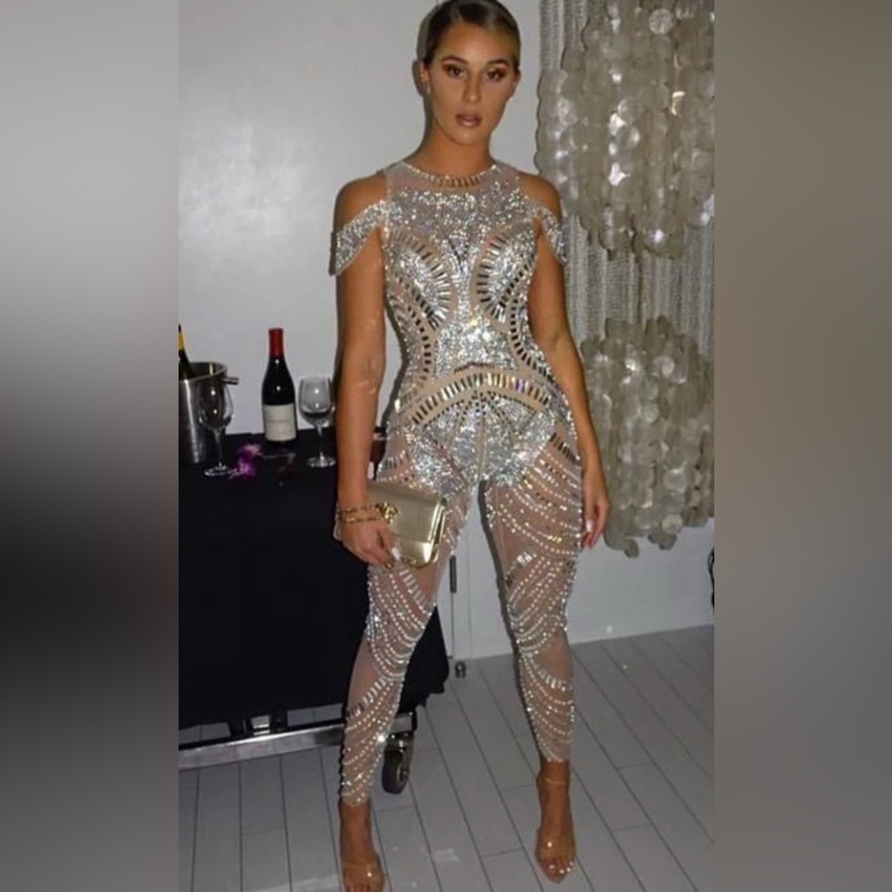 Jumpsuit Sparkling Silver Jumpsuit